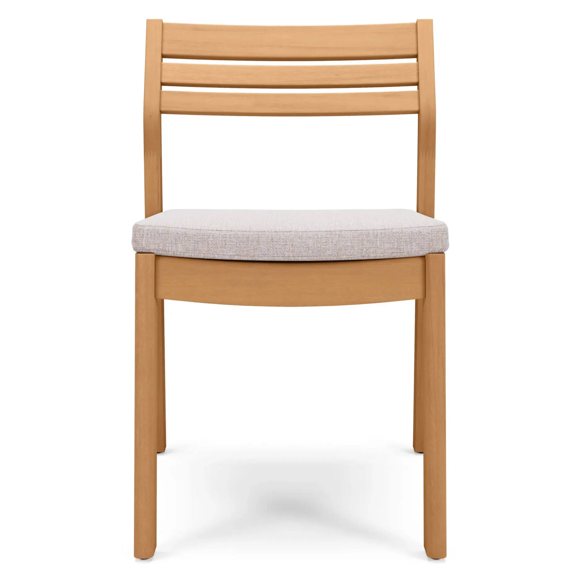 Elise Outdoor Stackable Dining Chair - Light Eucalyptus and Basket Beige