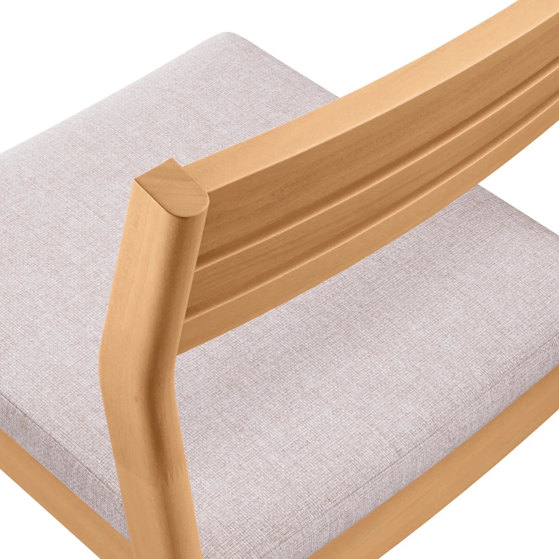 Elise Outdoor Stackable Dining Chair - Light Eucalyptus and Basket Beige