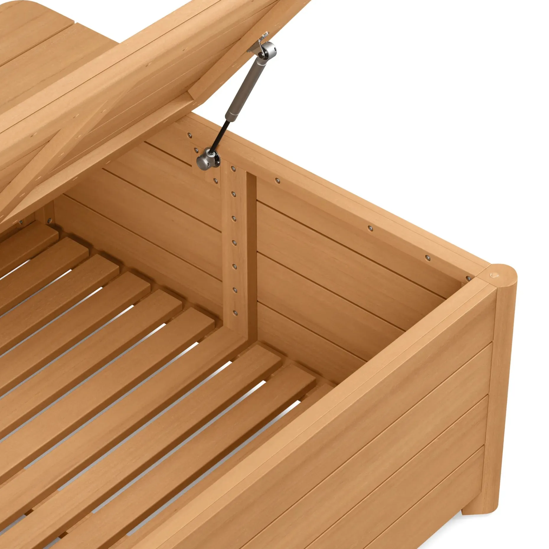 Elise 34.75" Outdoor Storage Coffee Table - Light Eucalyptus