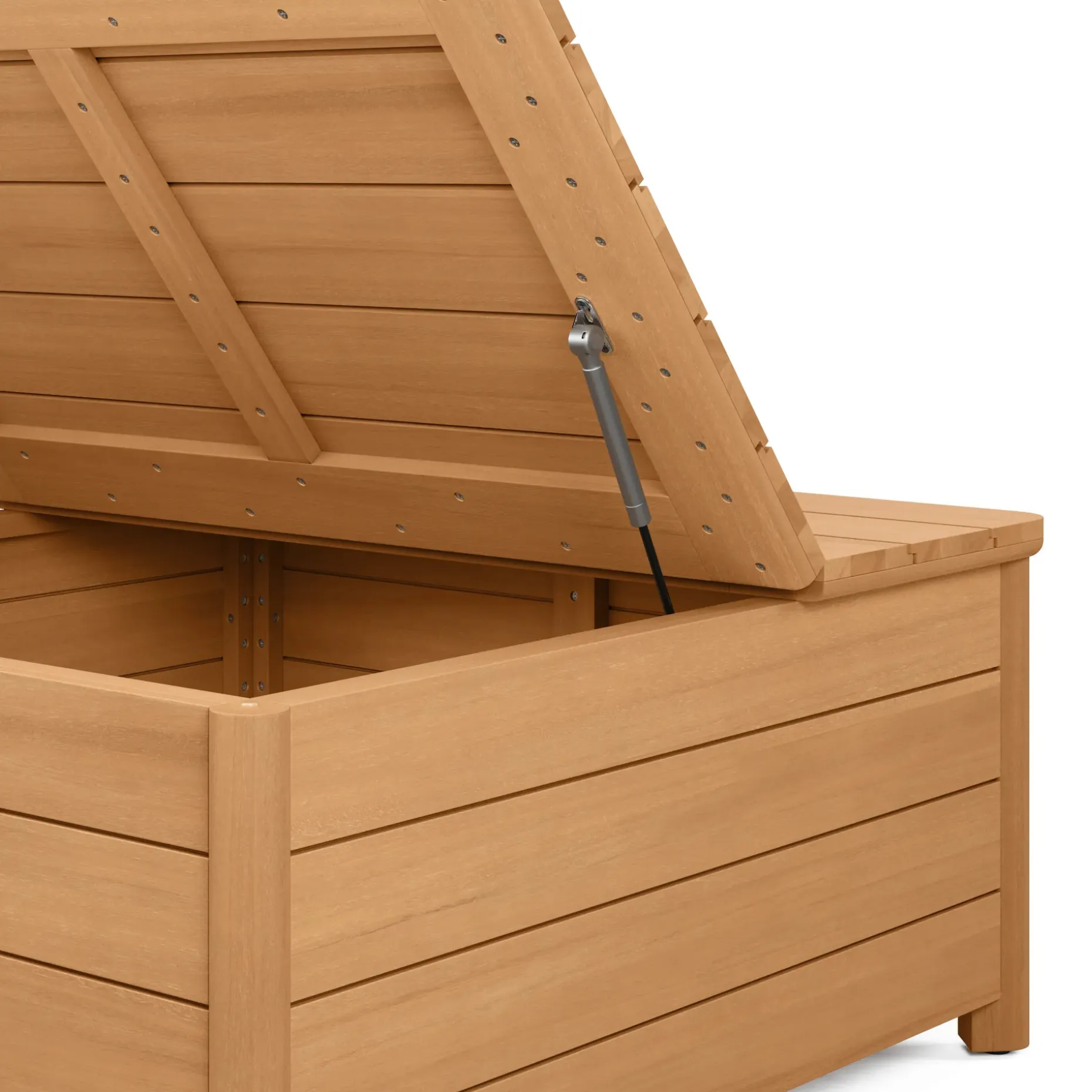 Elise 34.75" Outdoor Storage Coffee Table - Light Eucalyptus