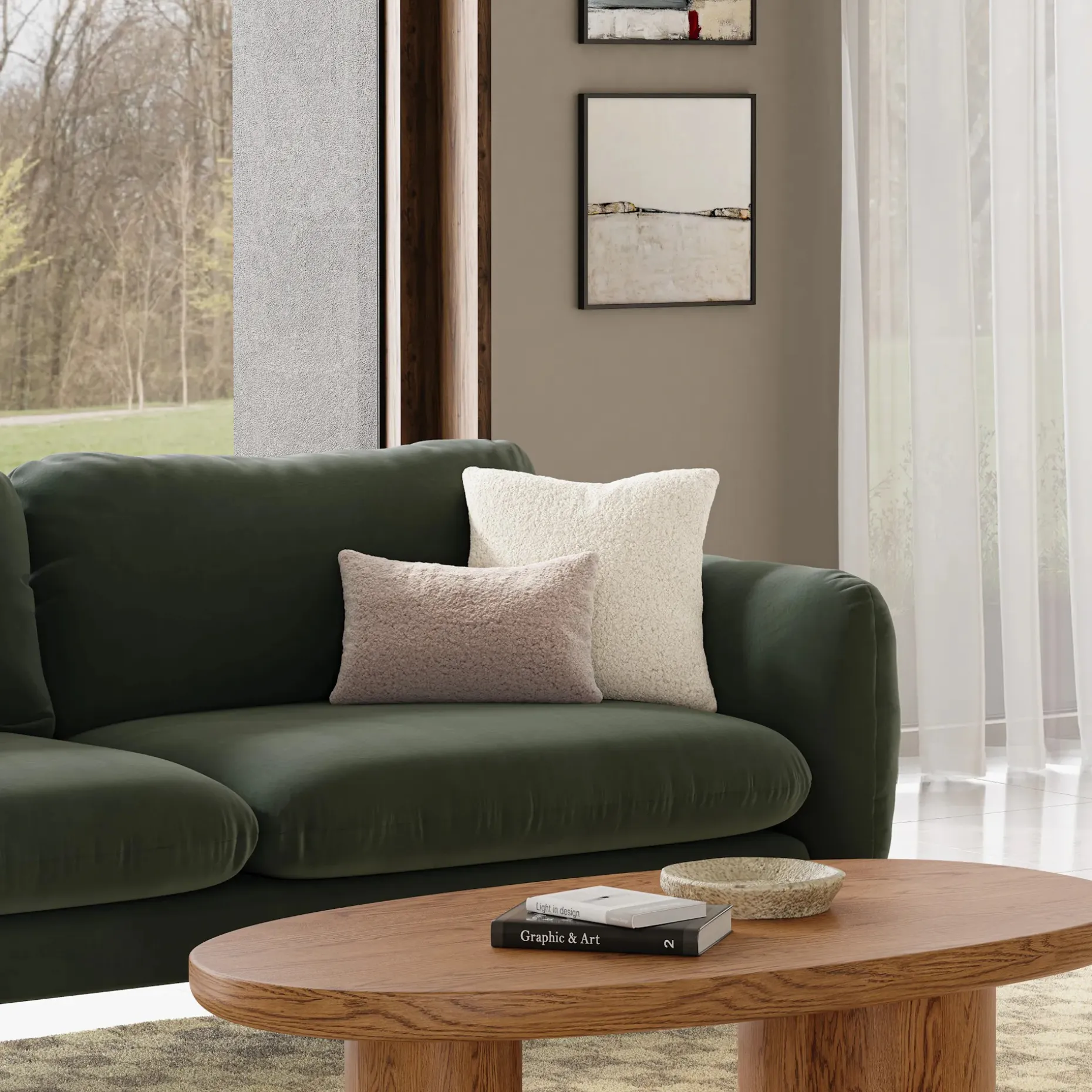 Ella Large Pillow - Short Shearling White