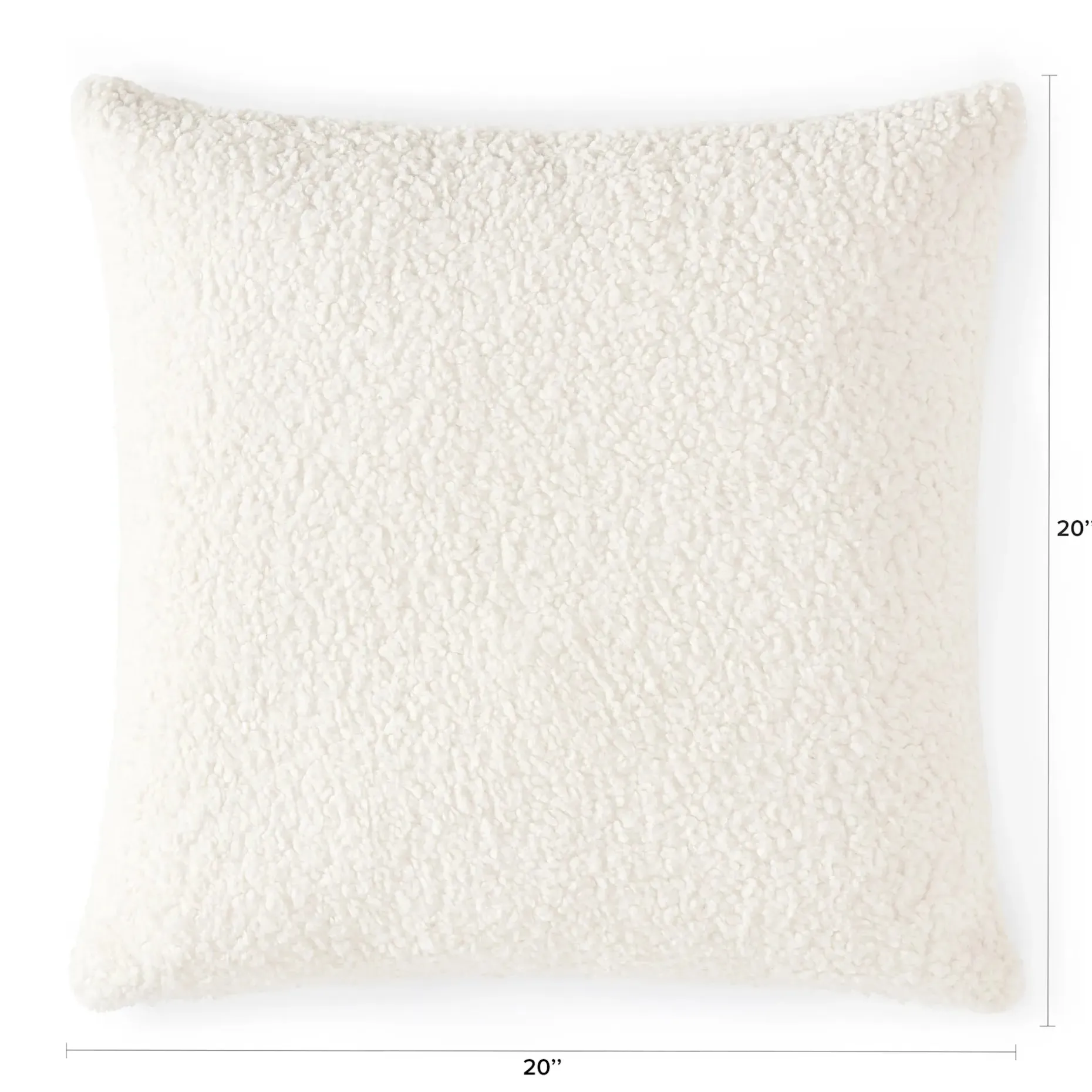 Ella Large Pillow - Short Shearling White