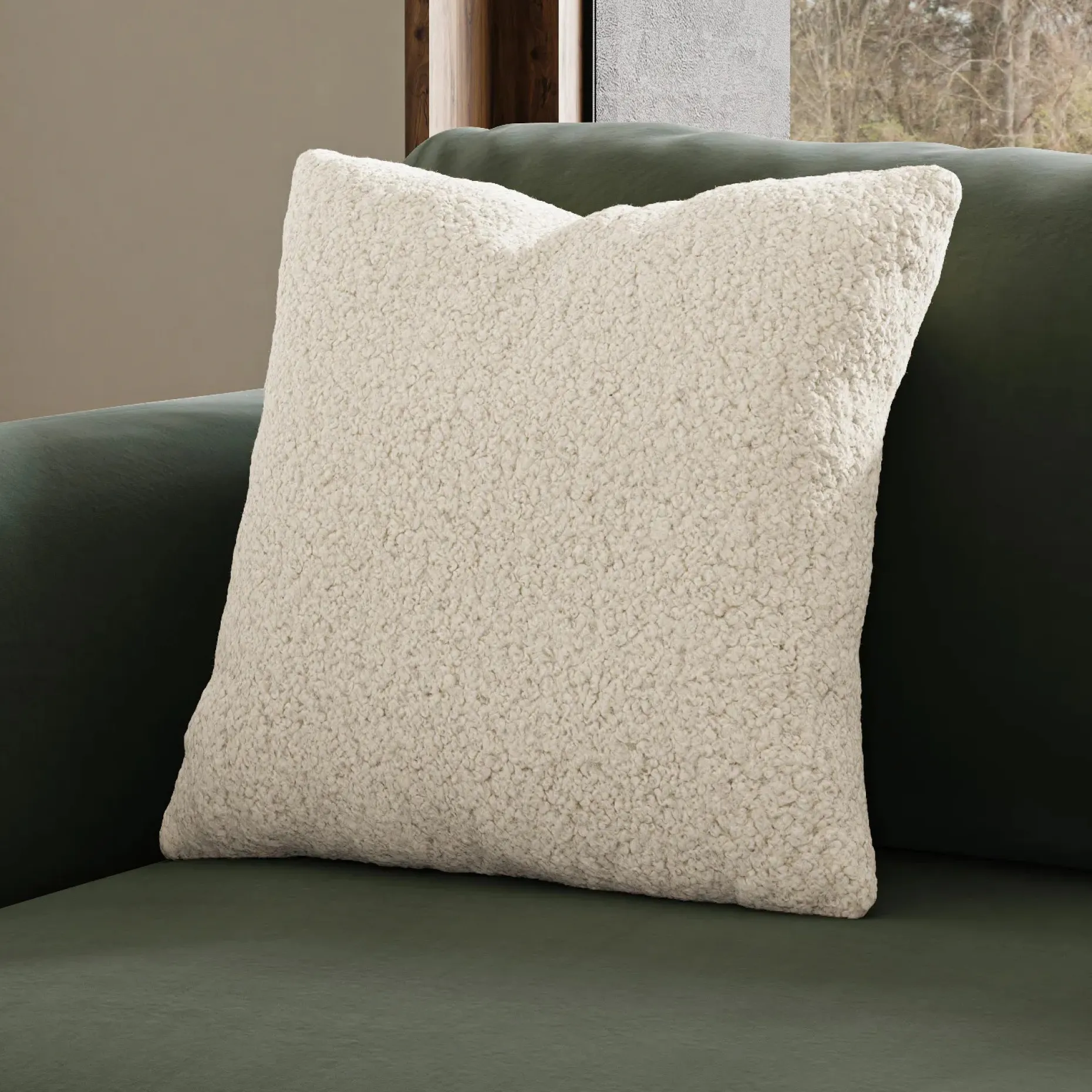 Ella Large Pillow - Short Shearling White