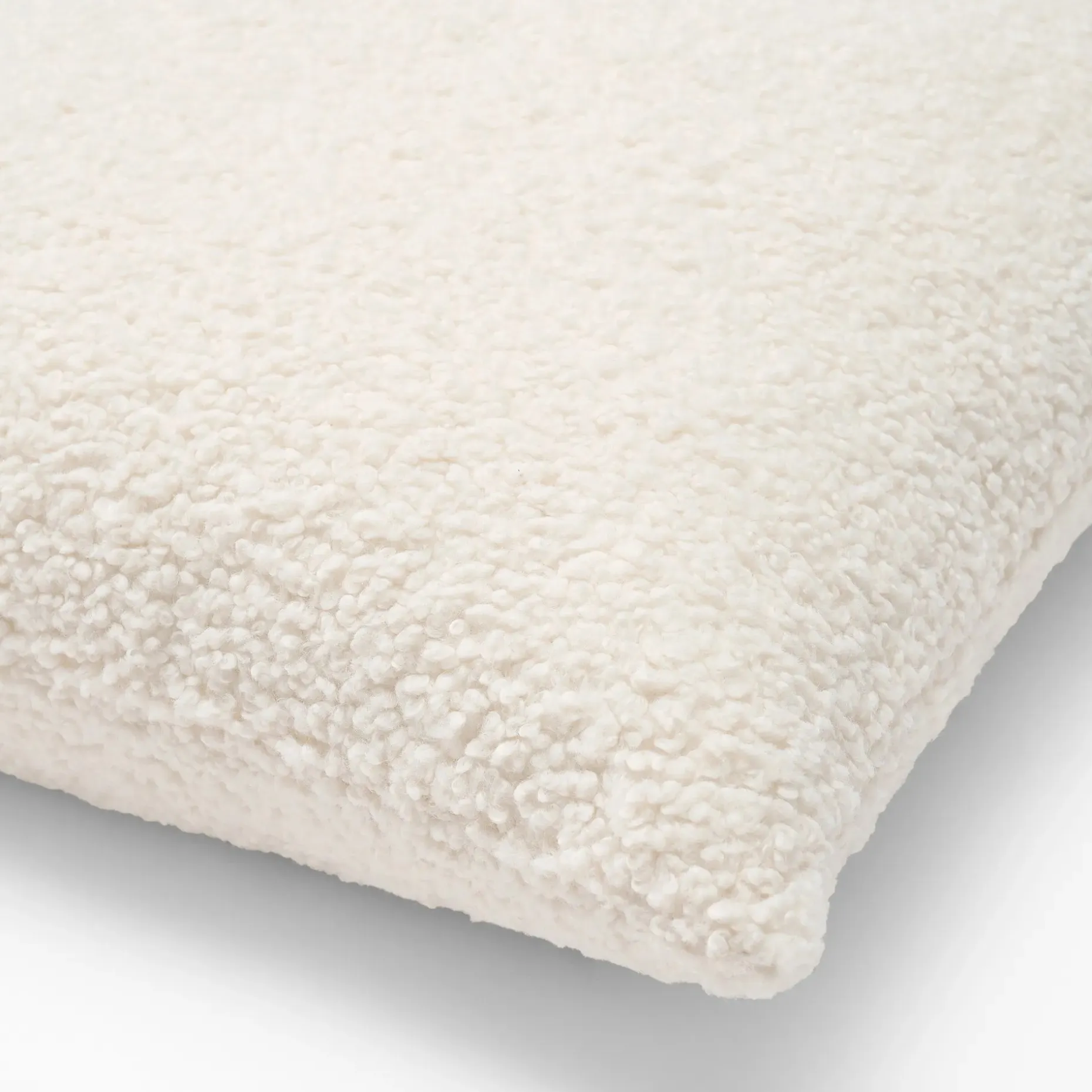 Ella Large Pillow - Short Shearling White