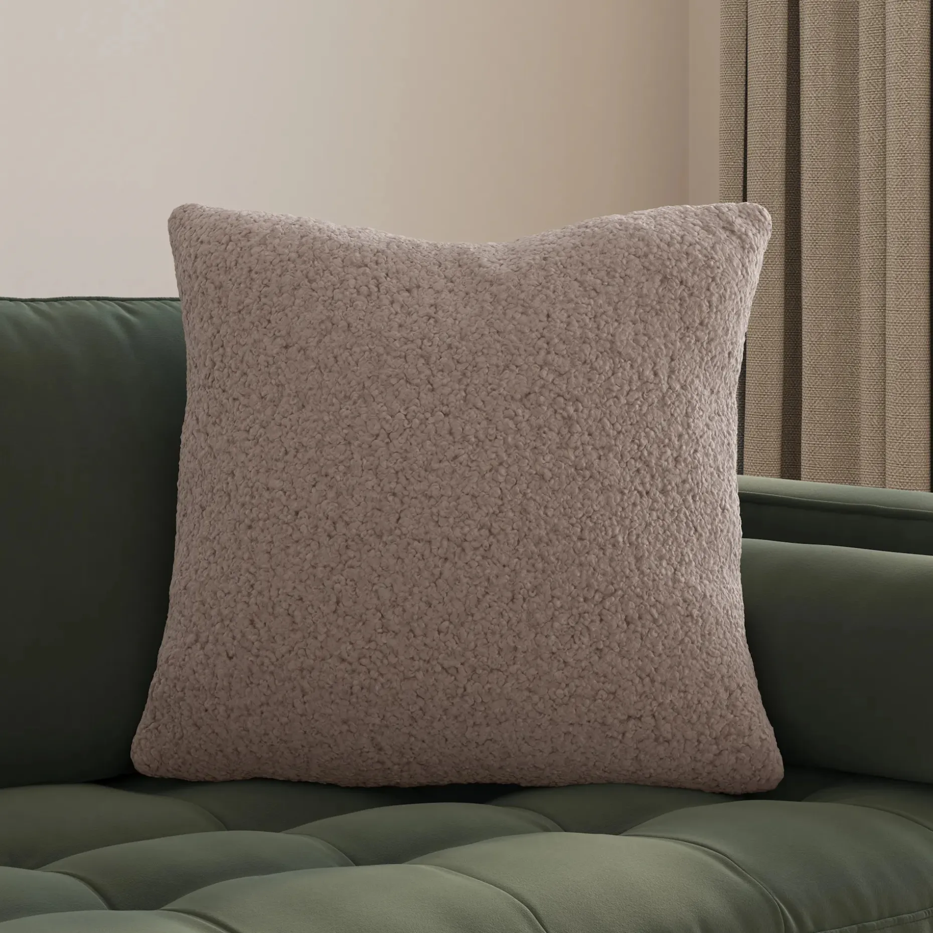 Ella Large Pillow - Short Shearling Taupe