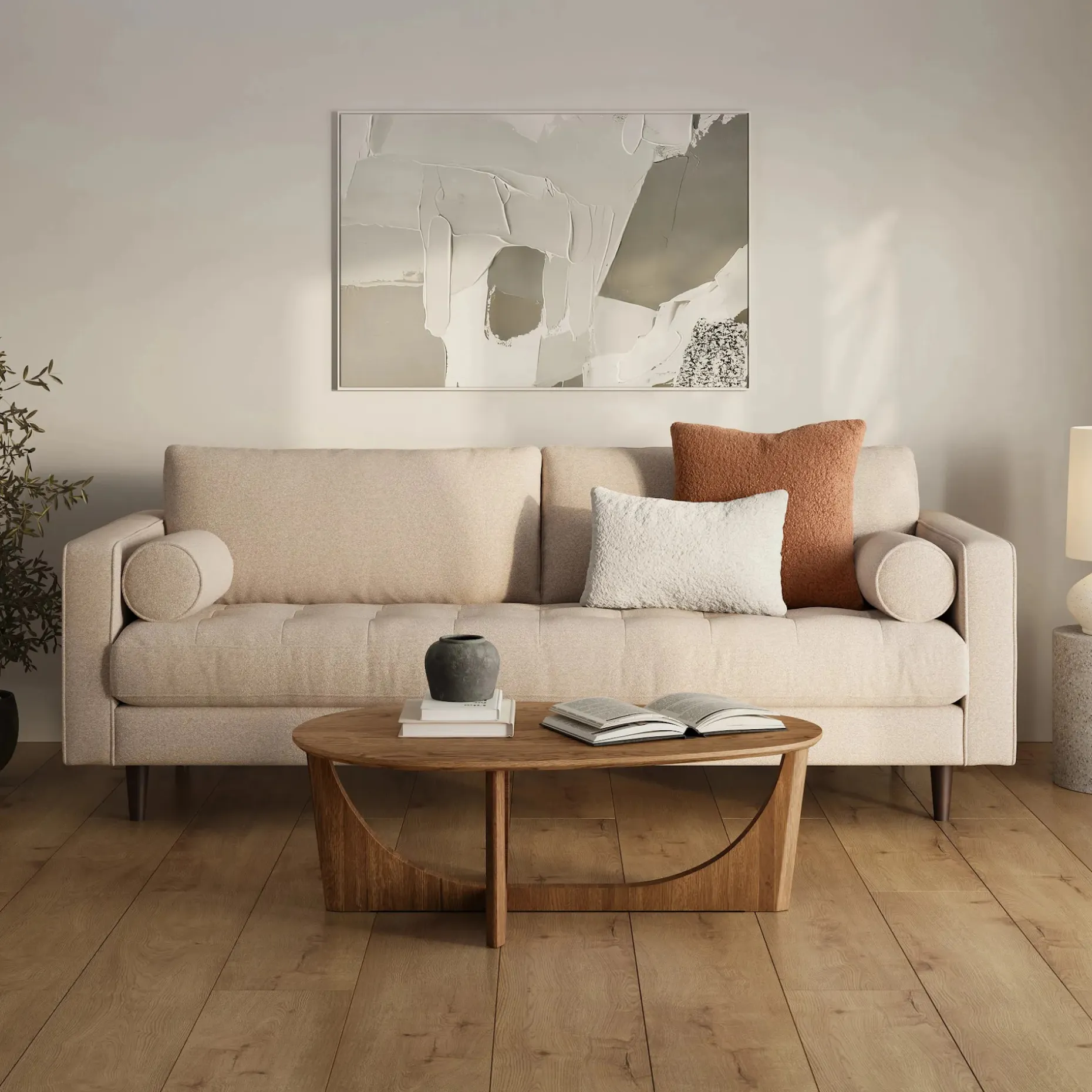 Ella Small Pillow - Short Shearling Rust