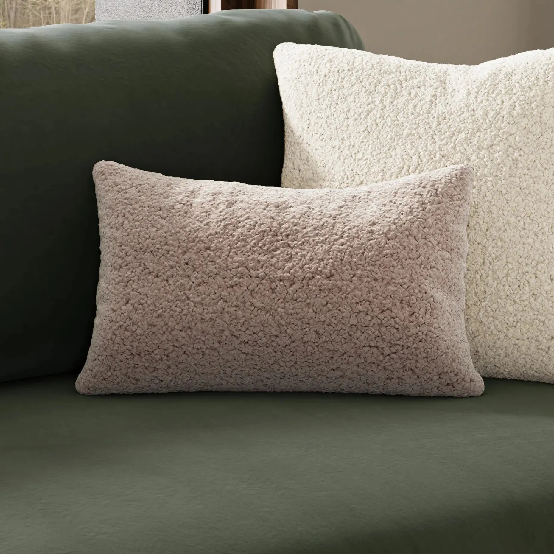 Ella Small Pillow - Short Shearling Taupe