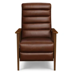 Ellow 28.5" Leather Reclining Lounge Chair - Indiana Brown