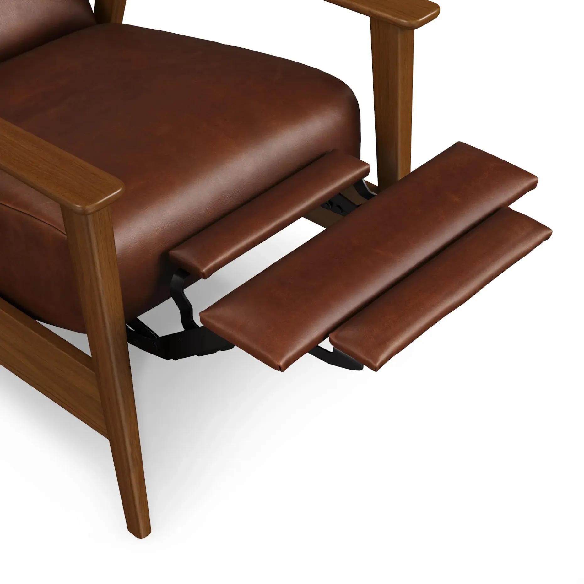 Ellow 28.5" Leather Reclining Lounge Chair - Indiana Brown
