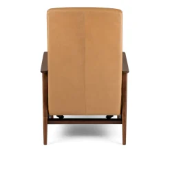 Ellow 28.5" Leather Reclining Lounge Chair - Charme Tan