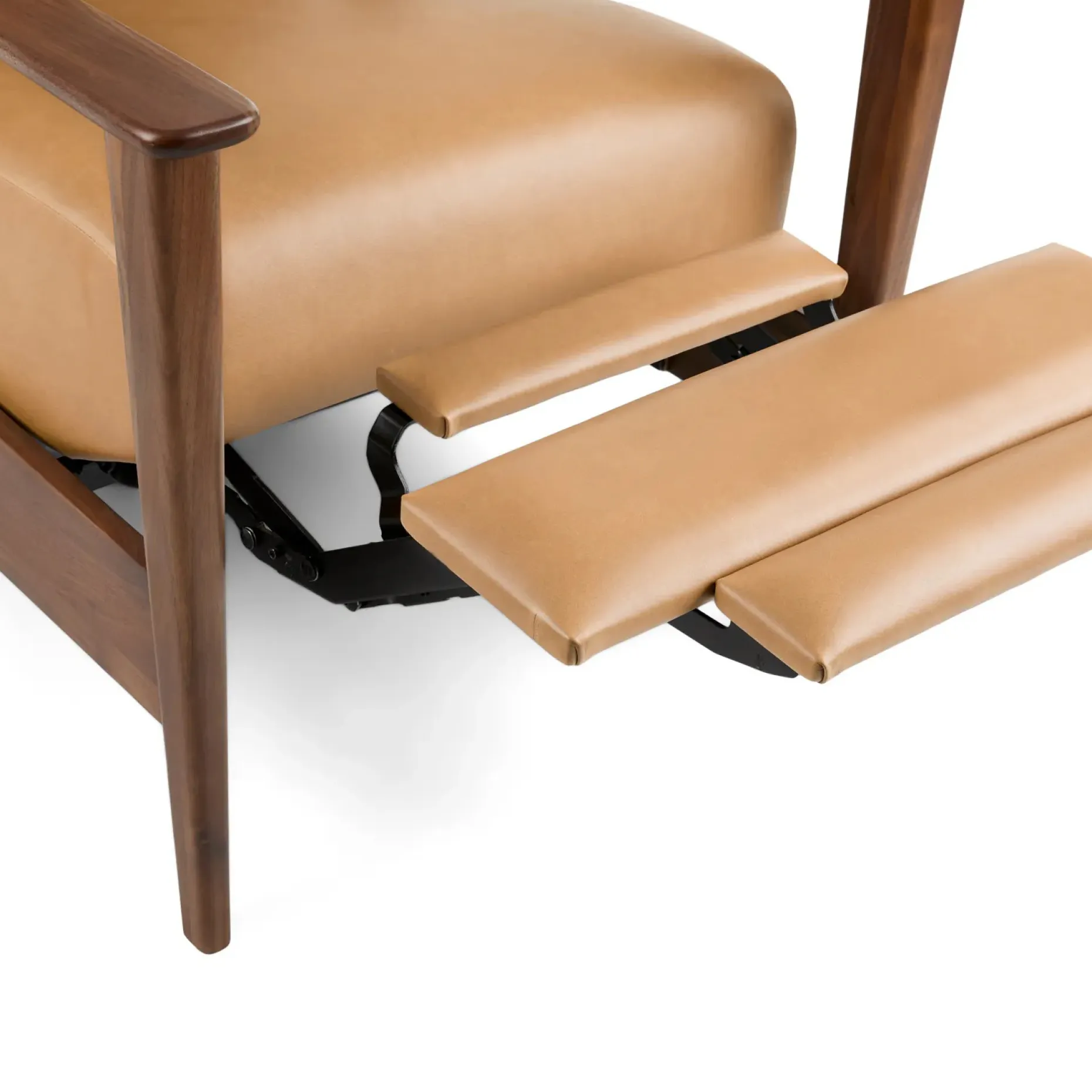 Ellow 28.5" Leather Reclining Lounge Chair - Charme Tan