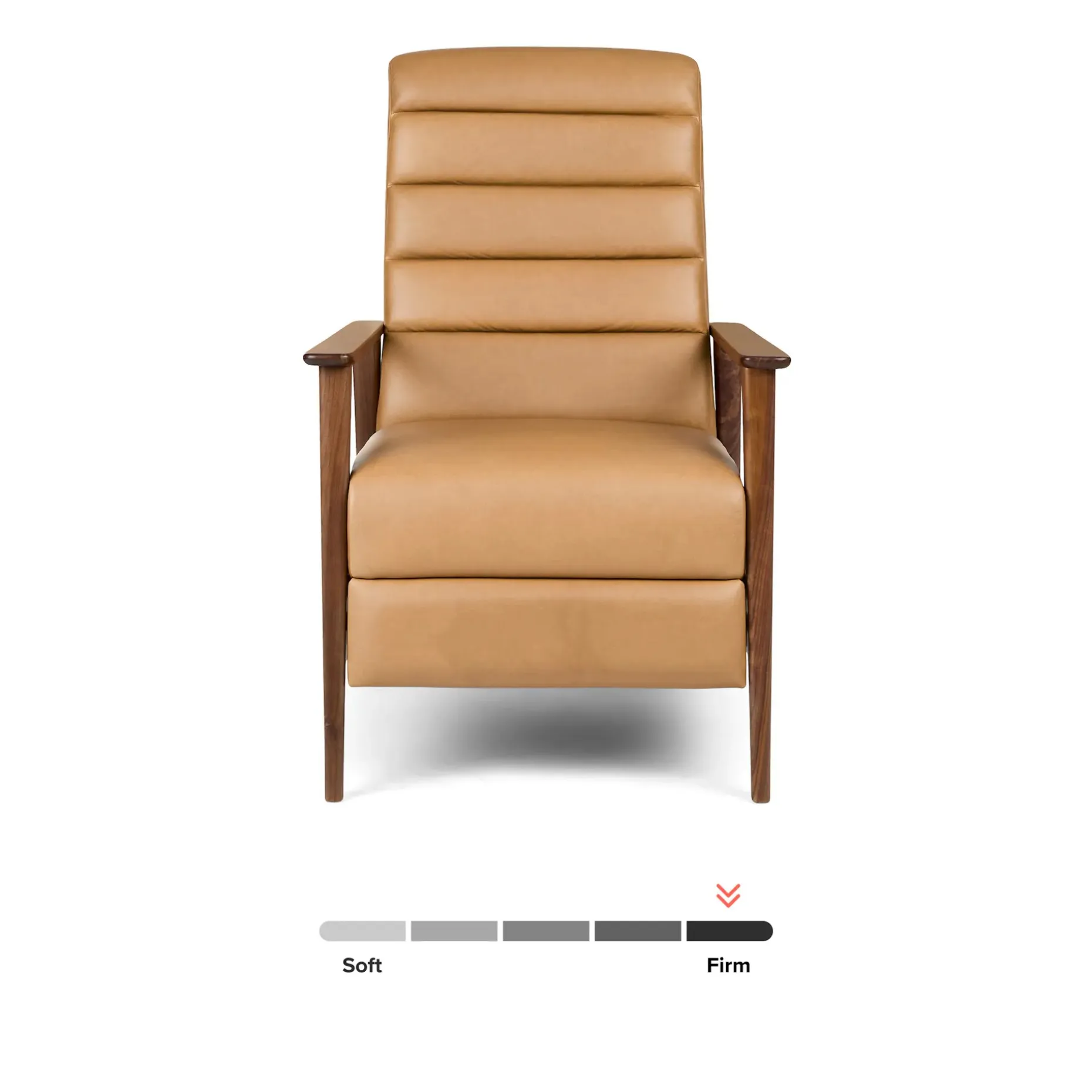 Ellow 28.5" Leather Reclining Lounge Chair - Charme Tan