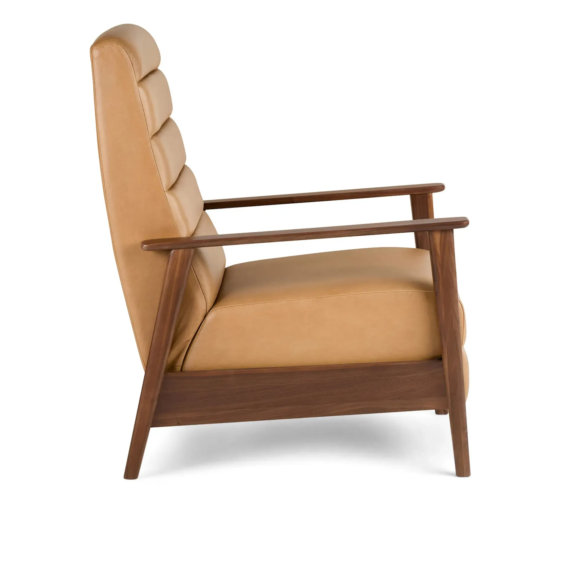 Ellow 28.5" Leather Reclining Lounge Chair - Charme Tan