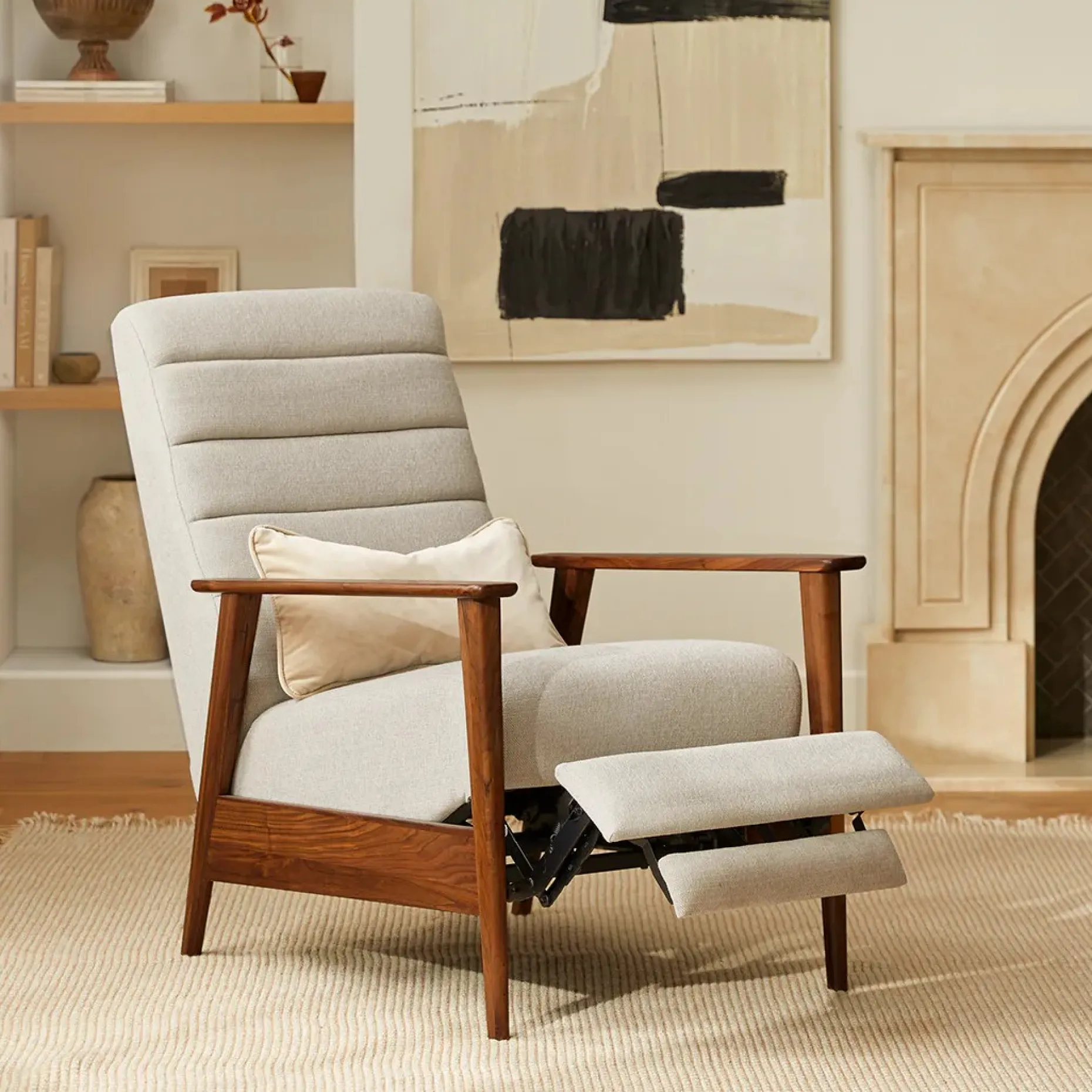 Ellow 28.5" Reclining Lounge Chair - Ashford Gray