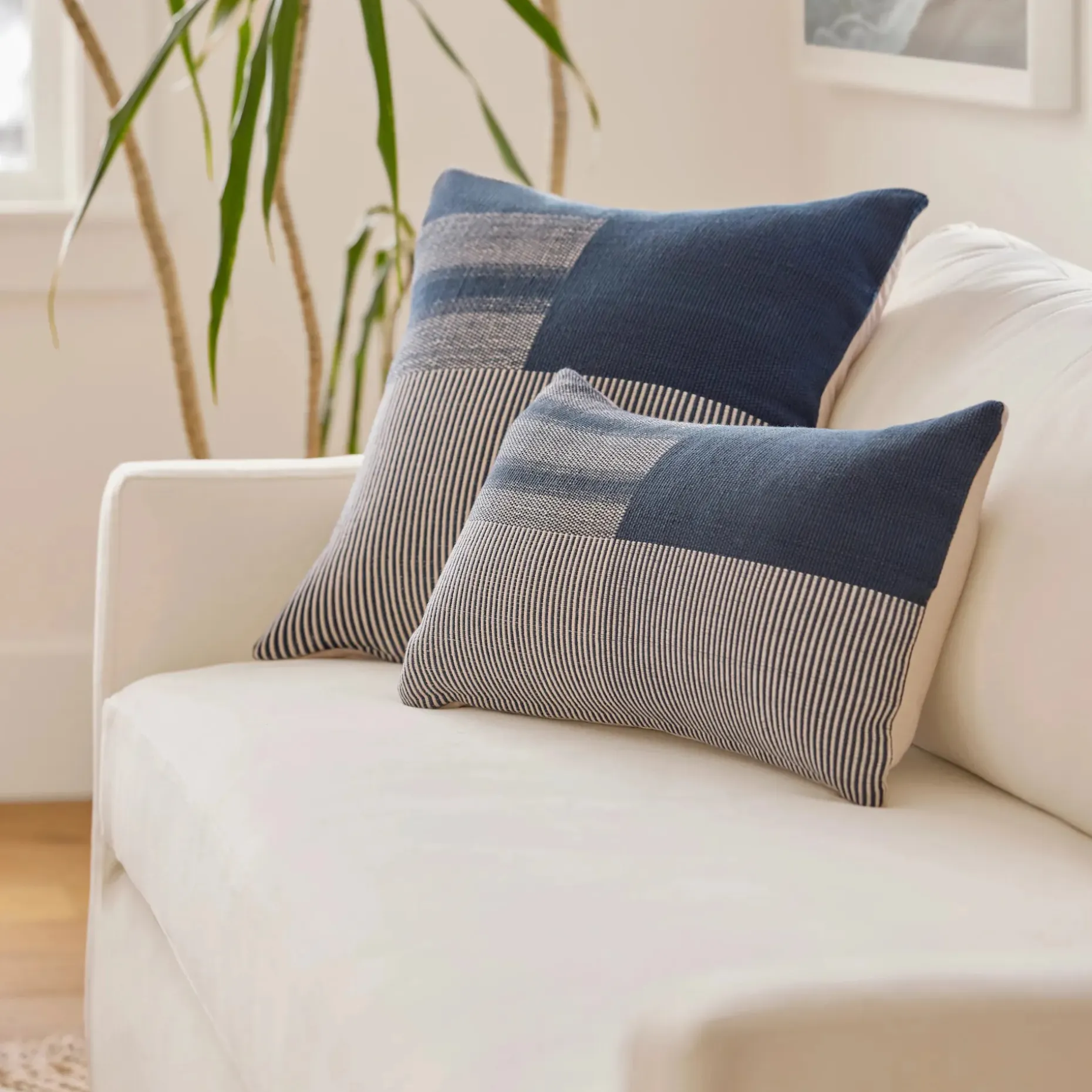 Elmer Large Pillow - Blue Multi