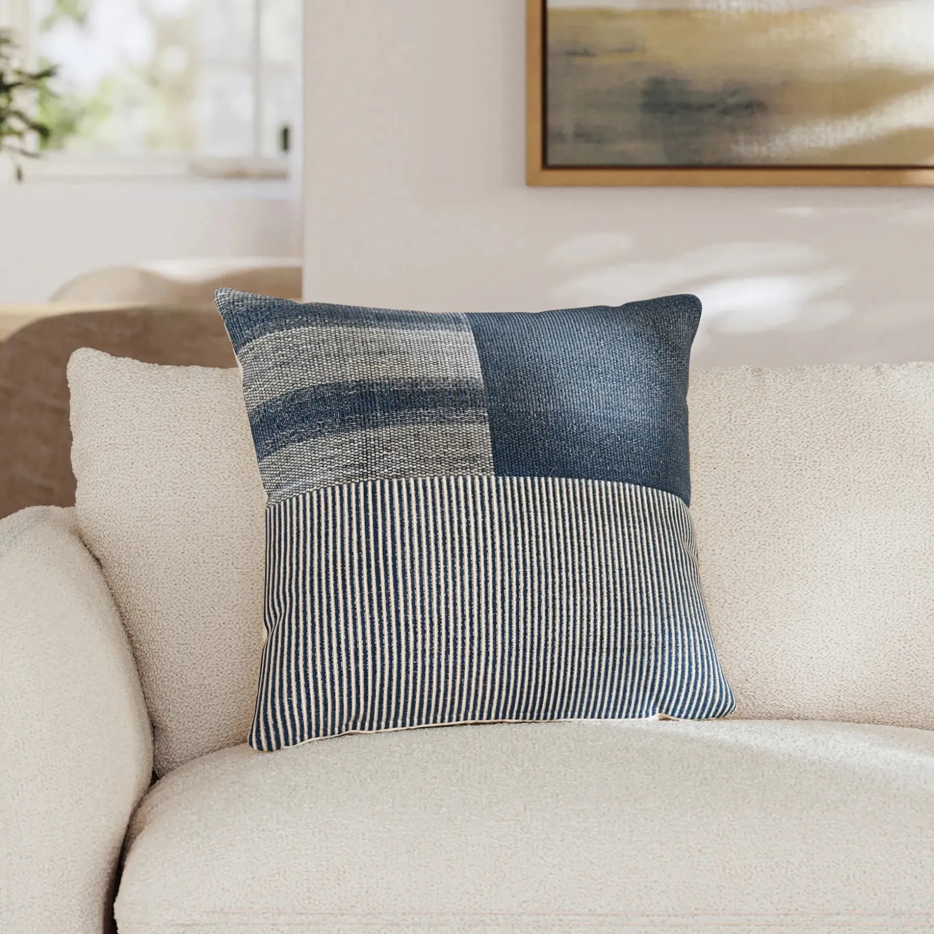 Elmer Large Pillow - Blue Multi