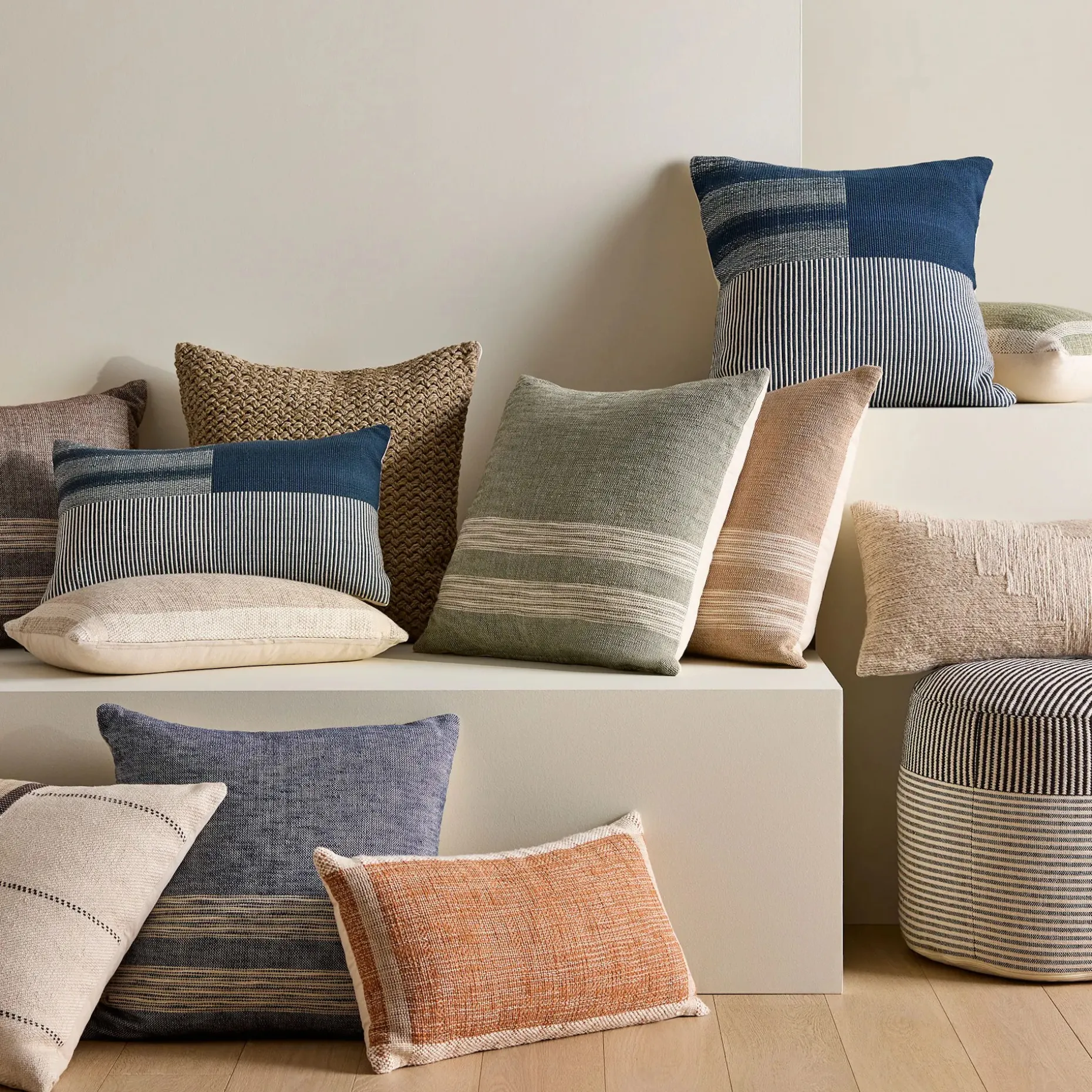 Elmer Large Pillow - Blue Multi