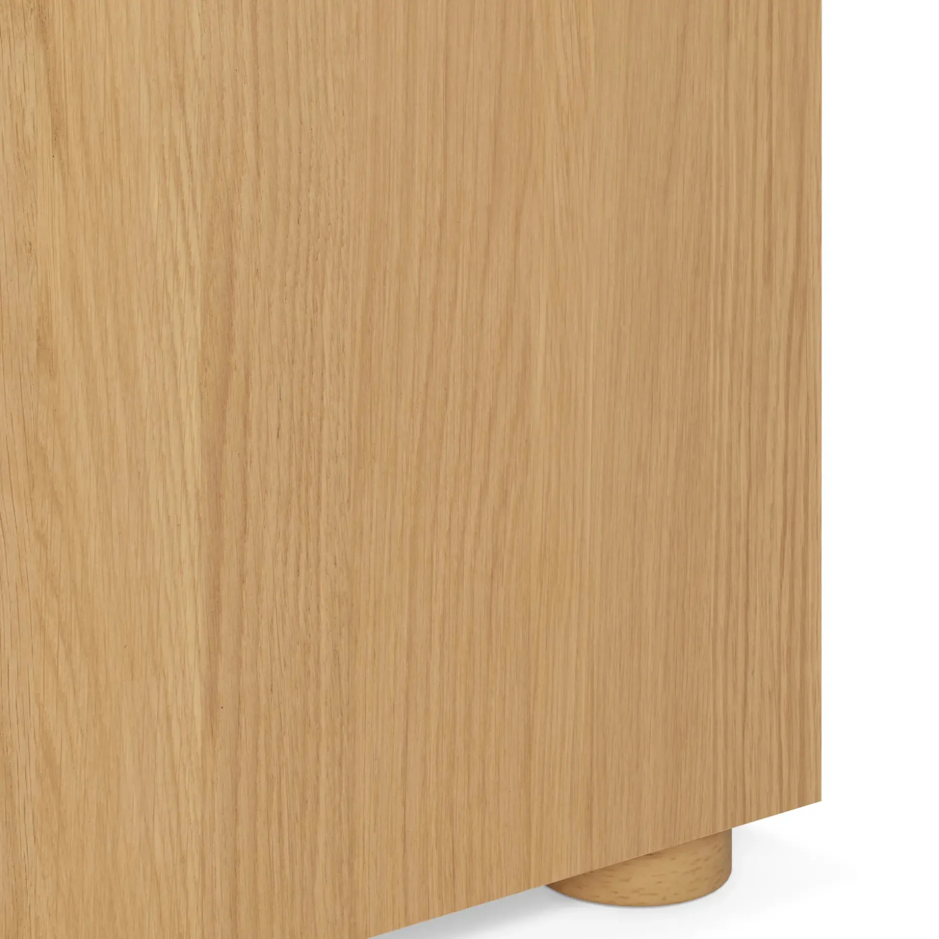 Emera 35" Glass Cabinet, Tall - White Oak