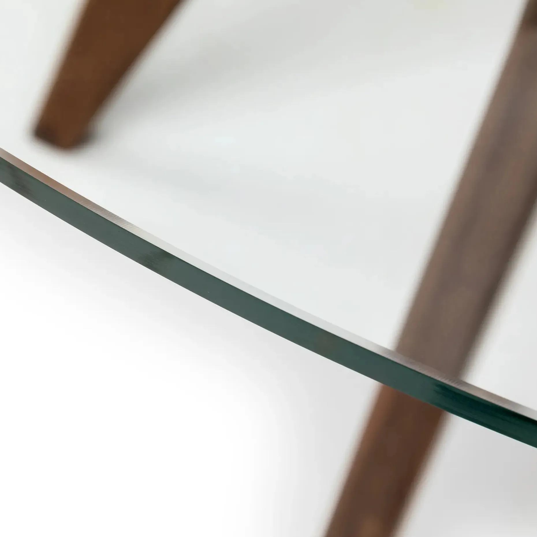 Emmer 47.25" Glass Dining Table - Walnut