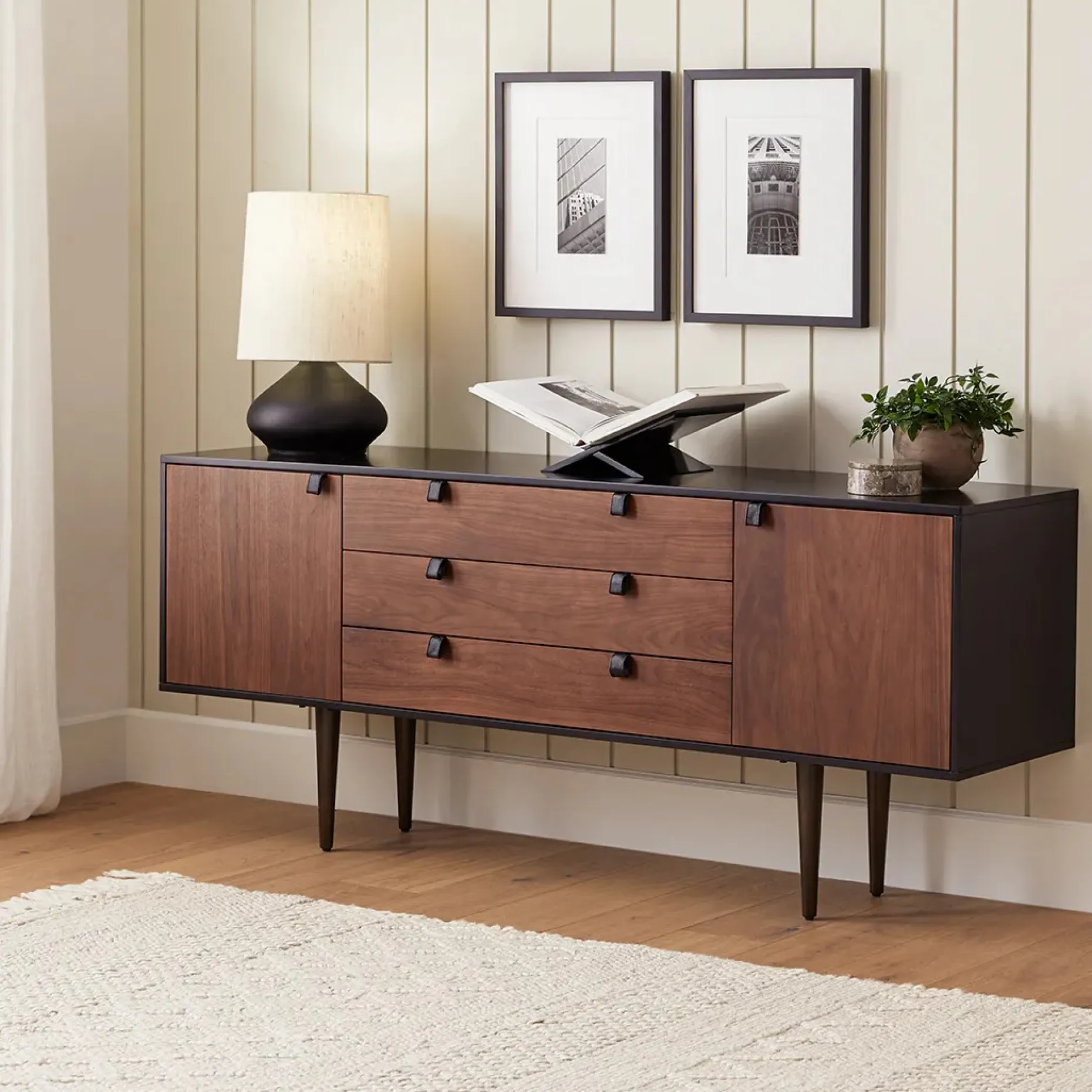 Envelo 71" Sideboard - Walnut and Black