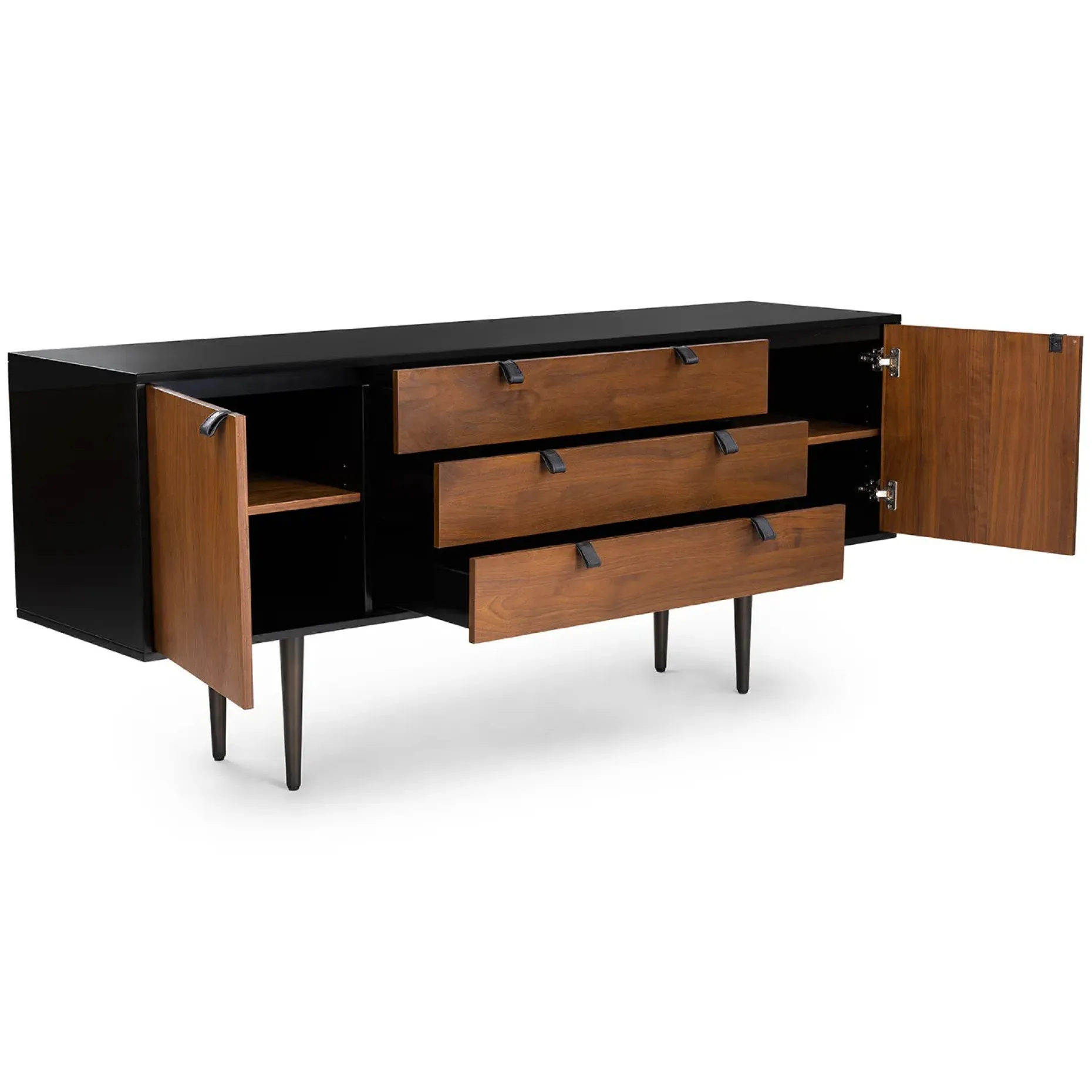 Envelo 71" Sideboard - Walnut and Black