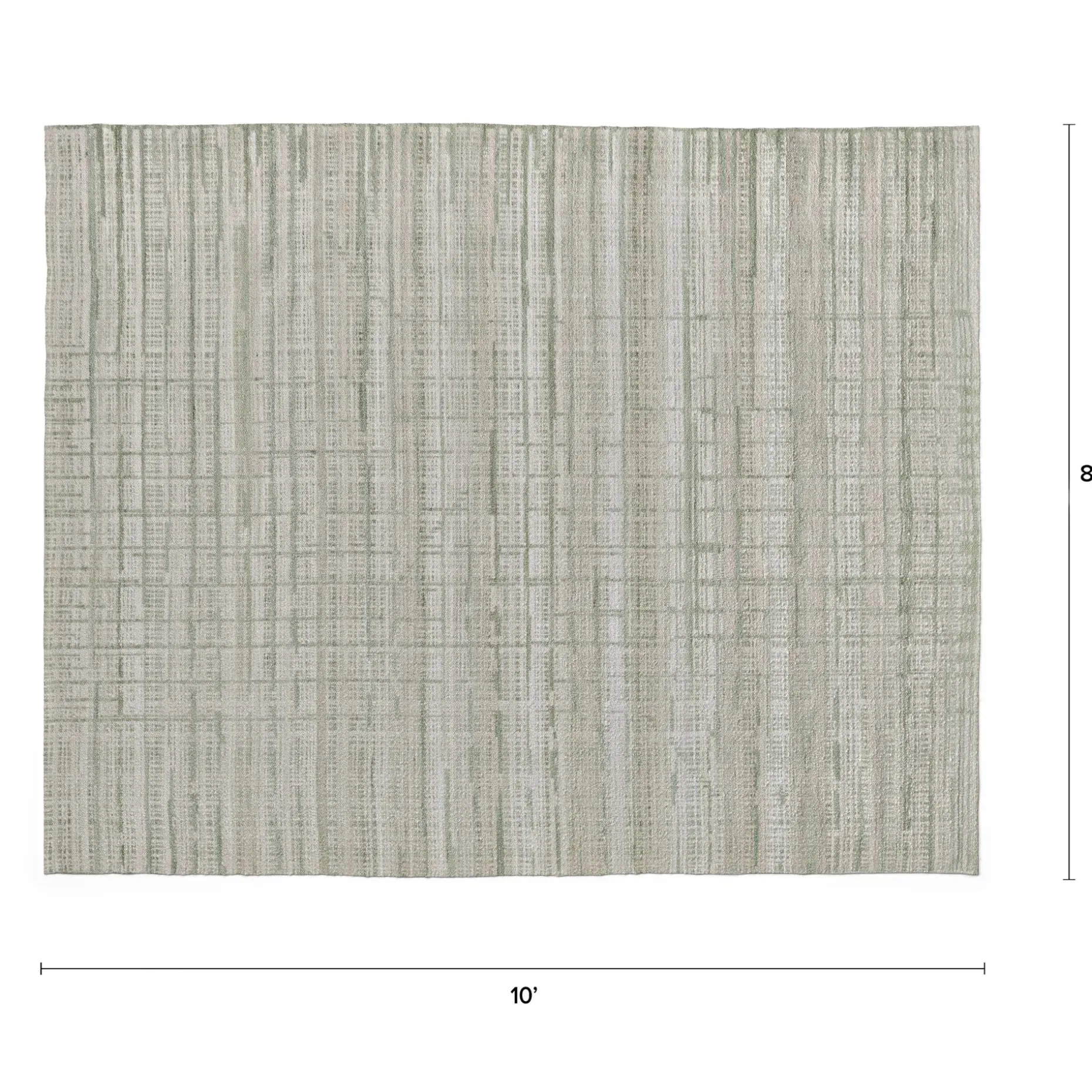 Erina 8 x 10 Indoor/Outdoor Rug - Textured Green