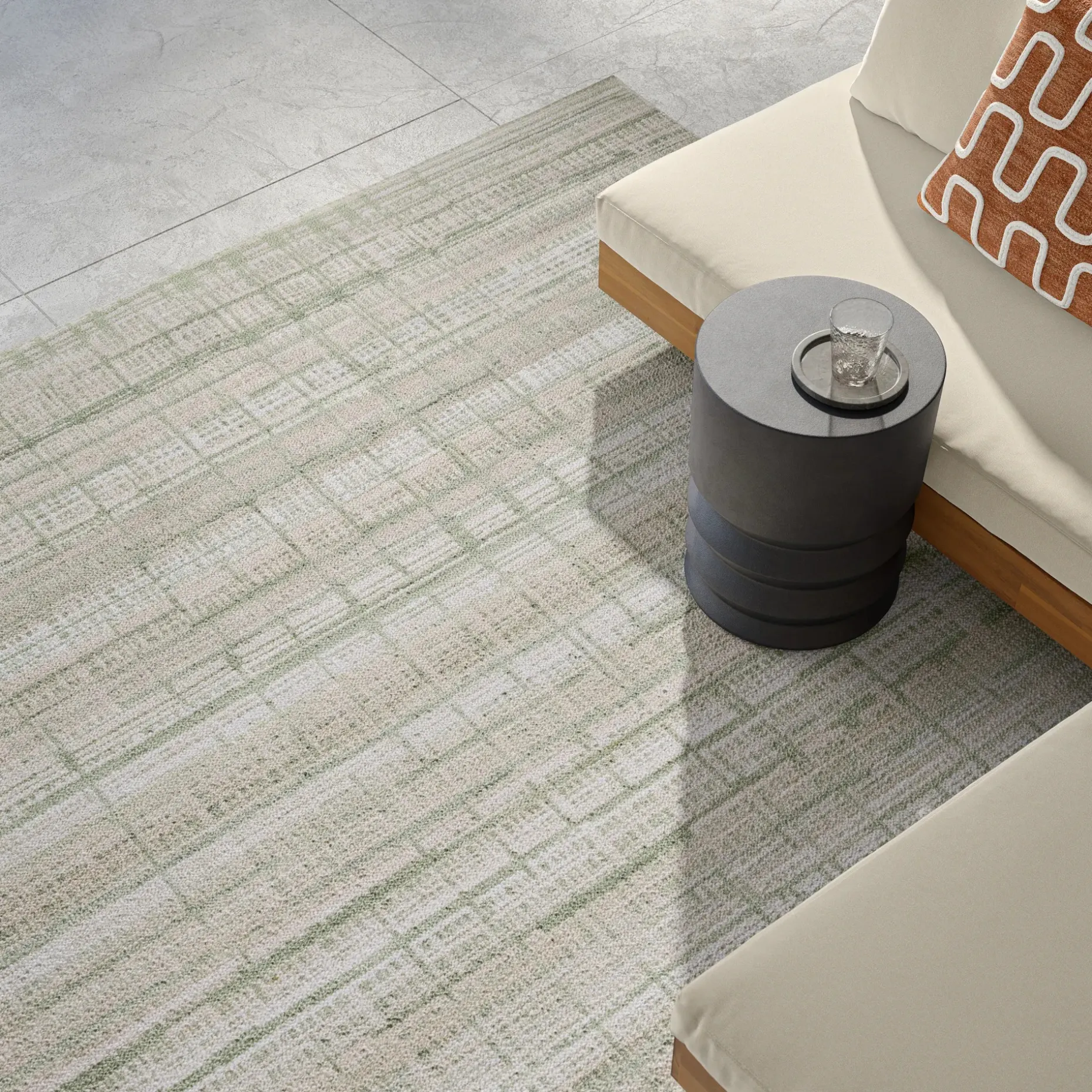 Erina 8 x 10 Indoor/Outdoor Rug - Textured Green