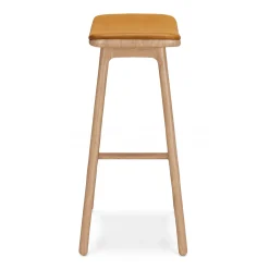 Esse Leather Counter Stool - Light Oak and Taos Tan
