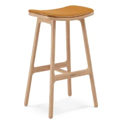Esse Leather Counter Stool - Light Oak and Taos Tan