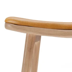 Esse Leather Counter Stool - Light Oak and Taos Tan