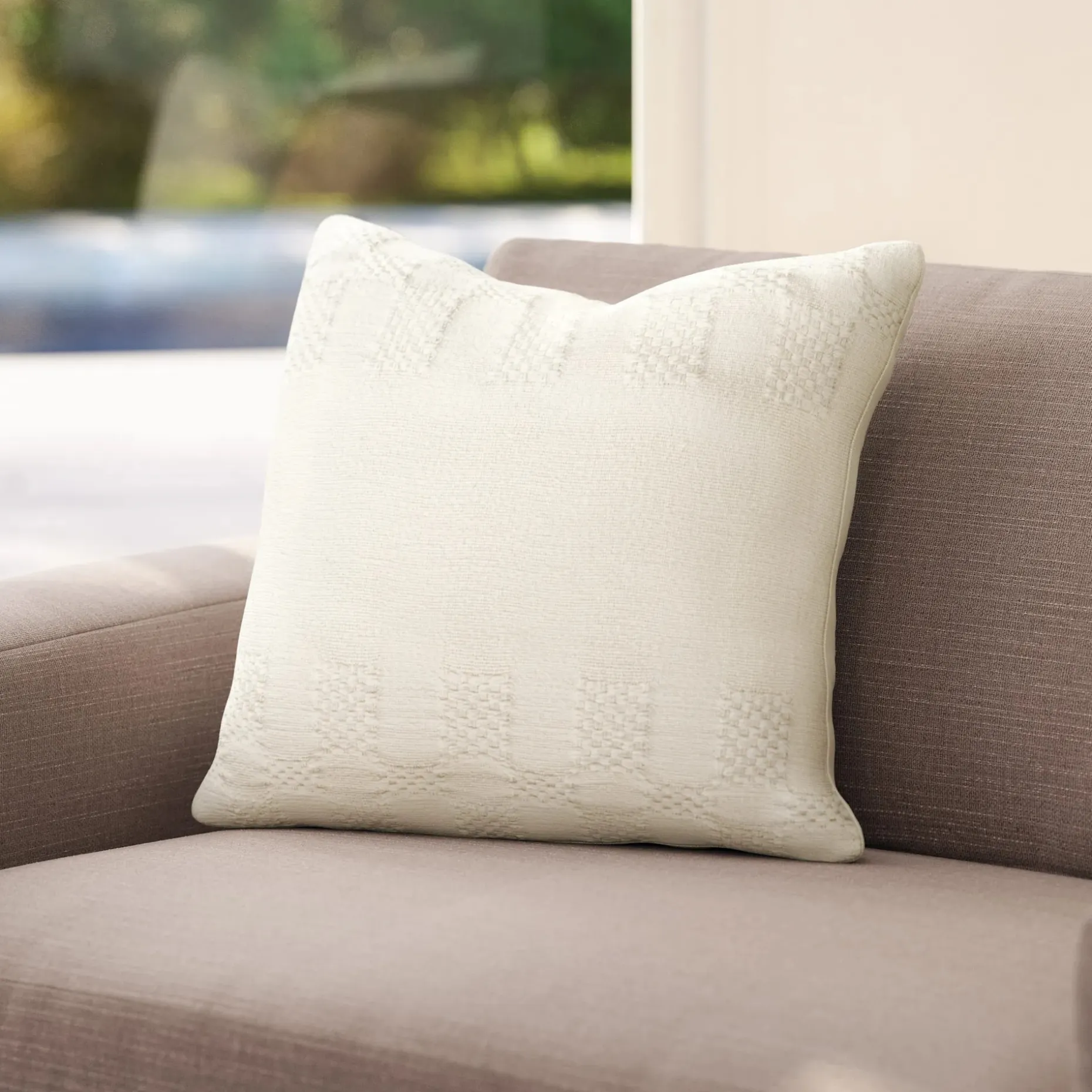 Eula Pillow - Woven Neutral