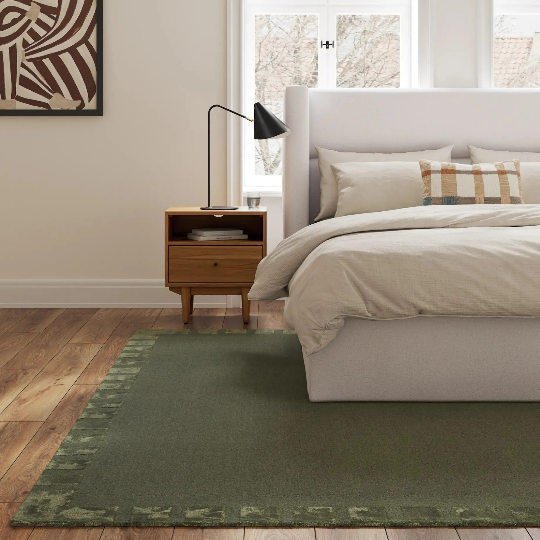 Eva 9 x 12 Rug - Forest Green