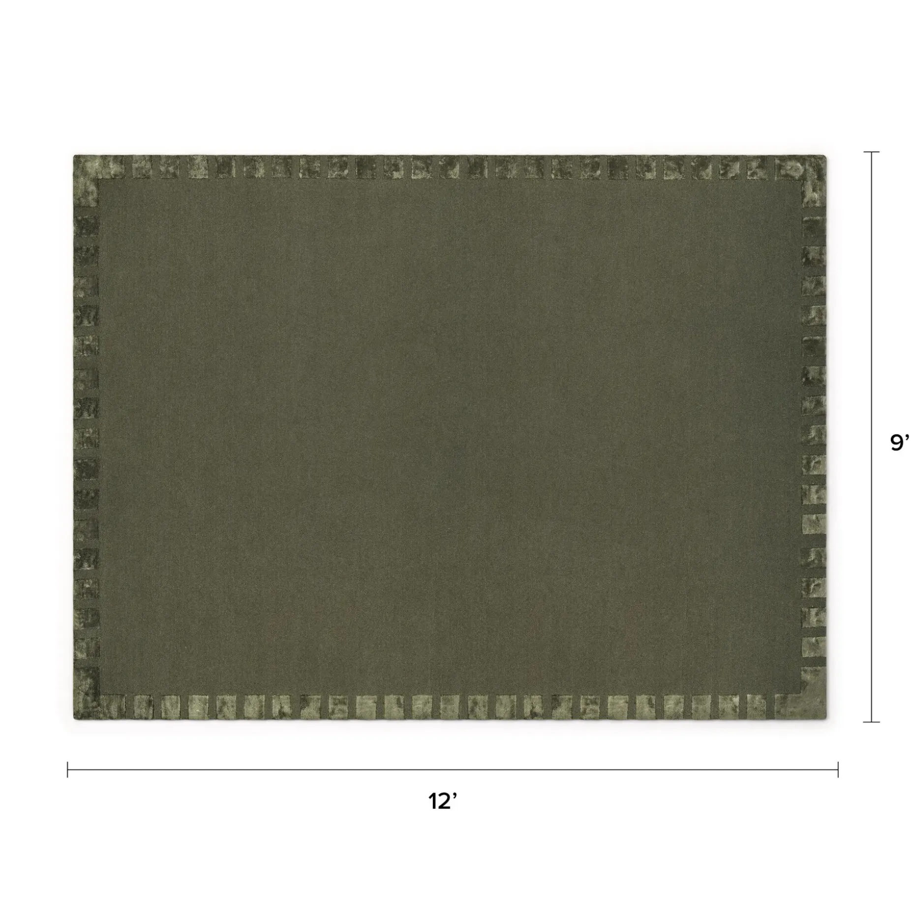 Eva 9 x 12 Rug - Forest Green