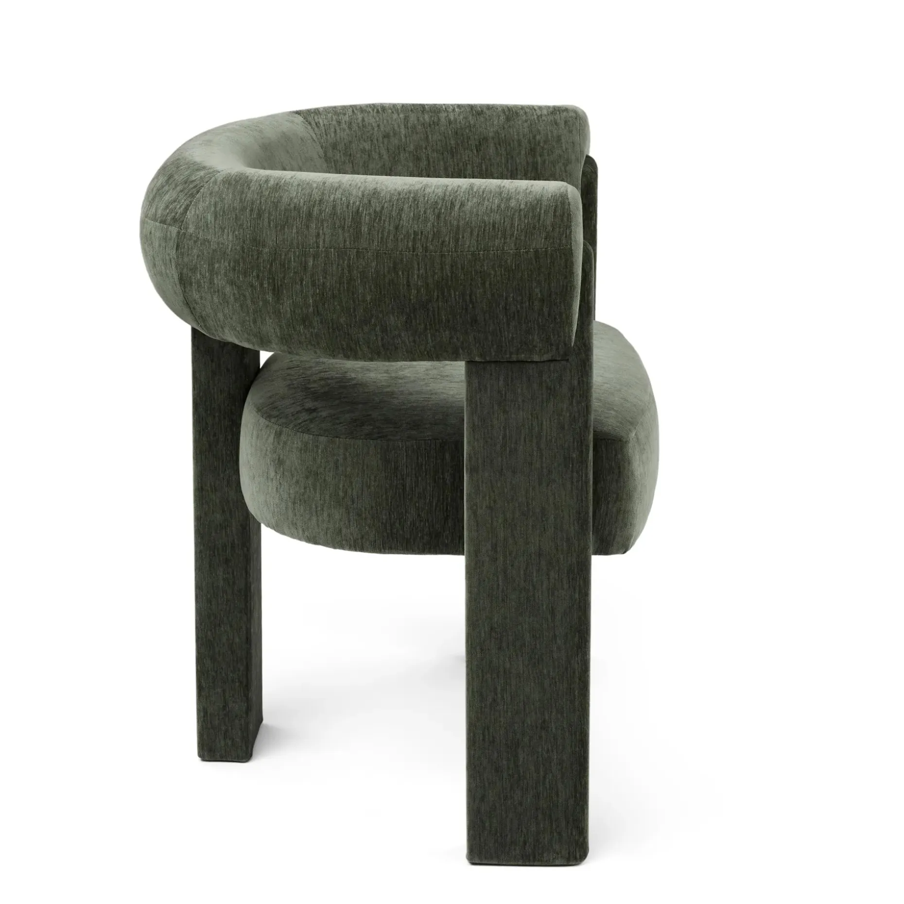 Everse Velvet Dining Chair - Melange Green