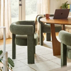Everse Velvet Dining Chair - Melange Green