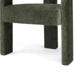 Everse Velvet Dining Chair - Melange Green