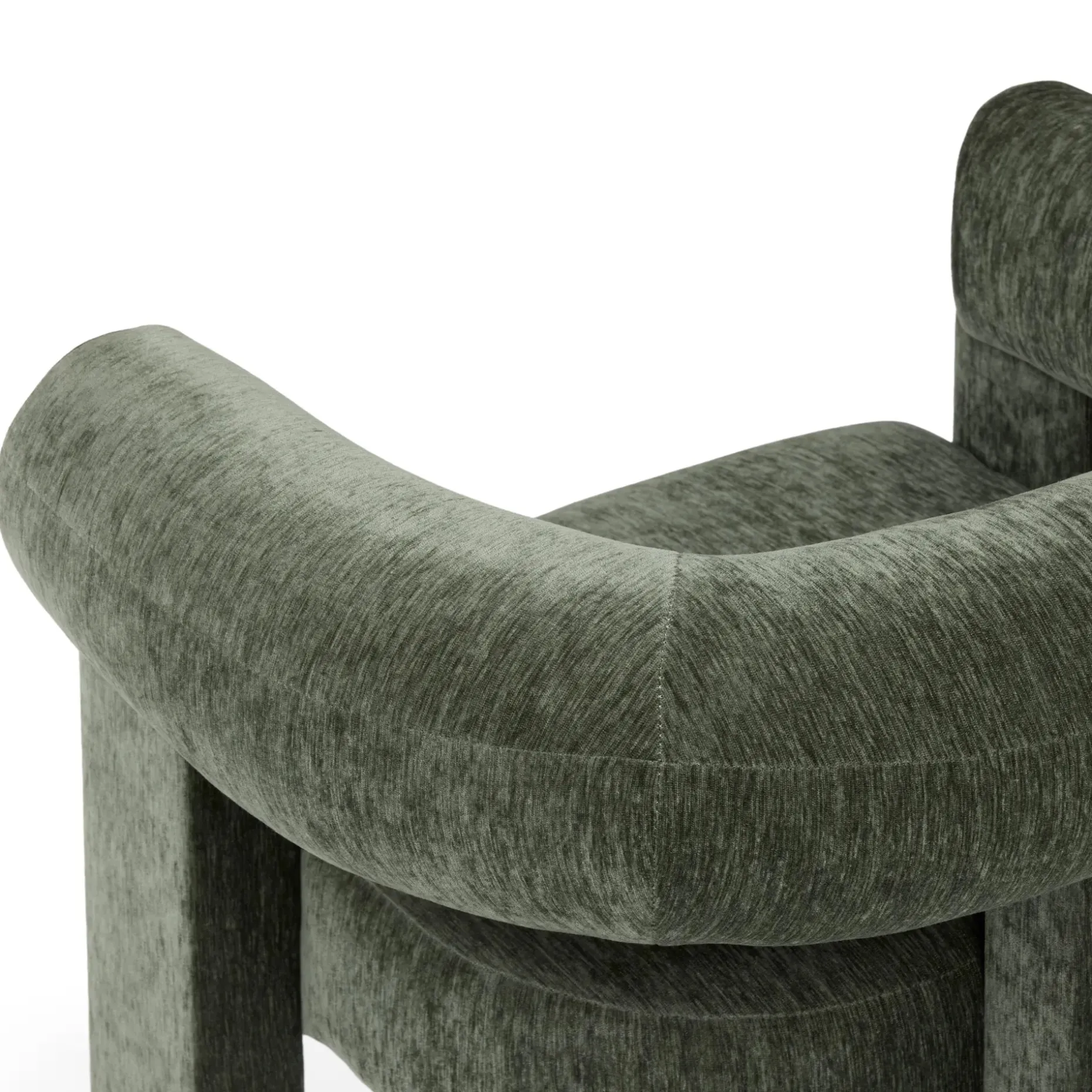 Everse Velvet Dining Chair - Melange Green
