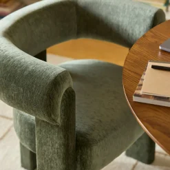 Everse Velvet Dining Chair - Melange Green