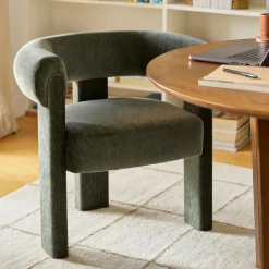 Everse Velvet Dining Chair - Melange Green