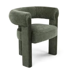 Everse Velvet Dining Chair - Melange Green