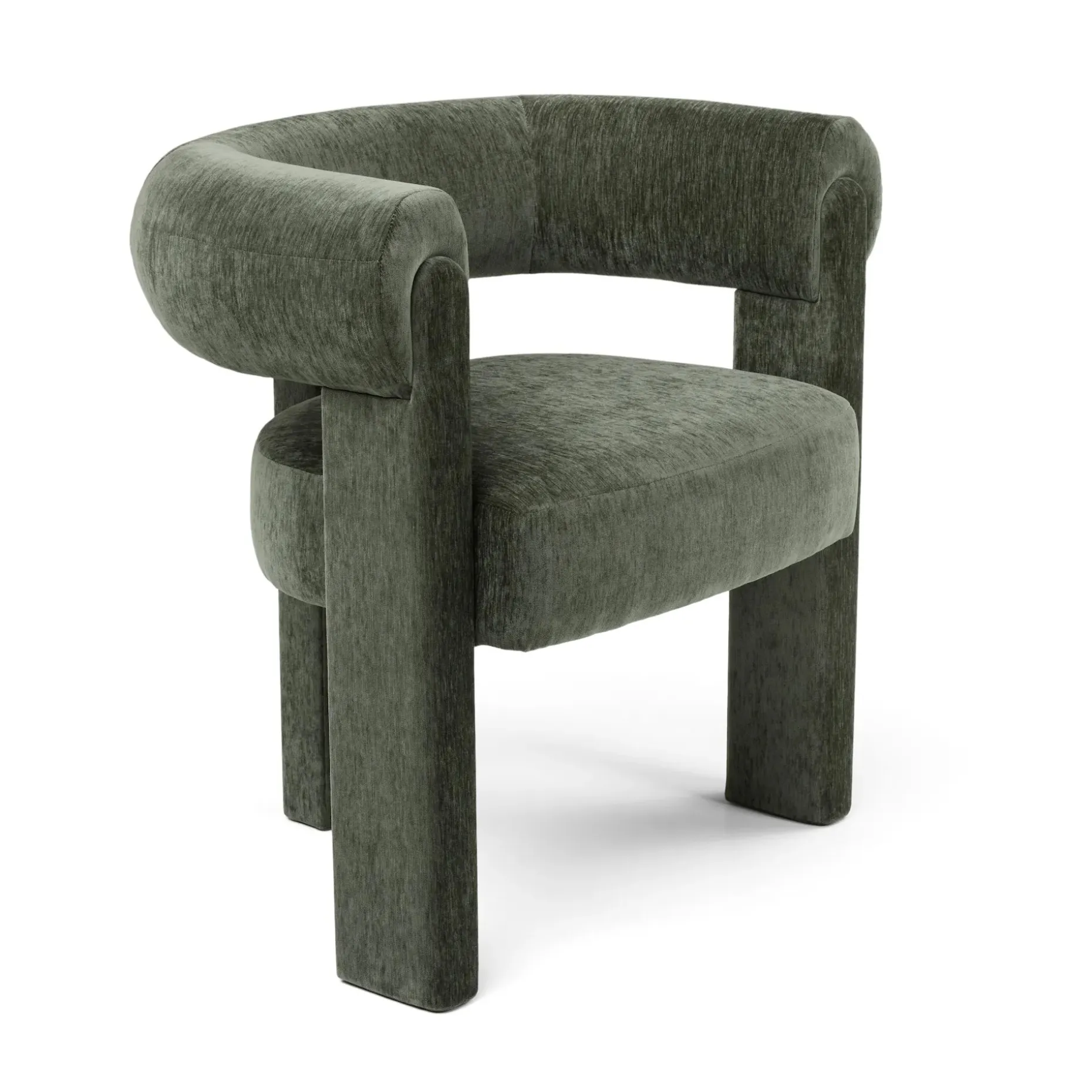 Everse Velvet Dining Chair - Melange Green