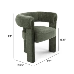 Everse Velvet Dining Chair - Melange Green