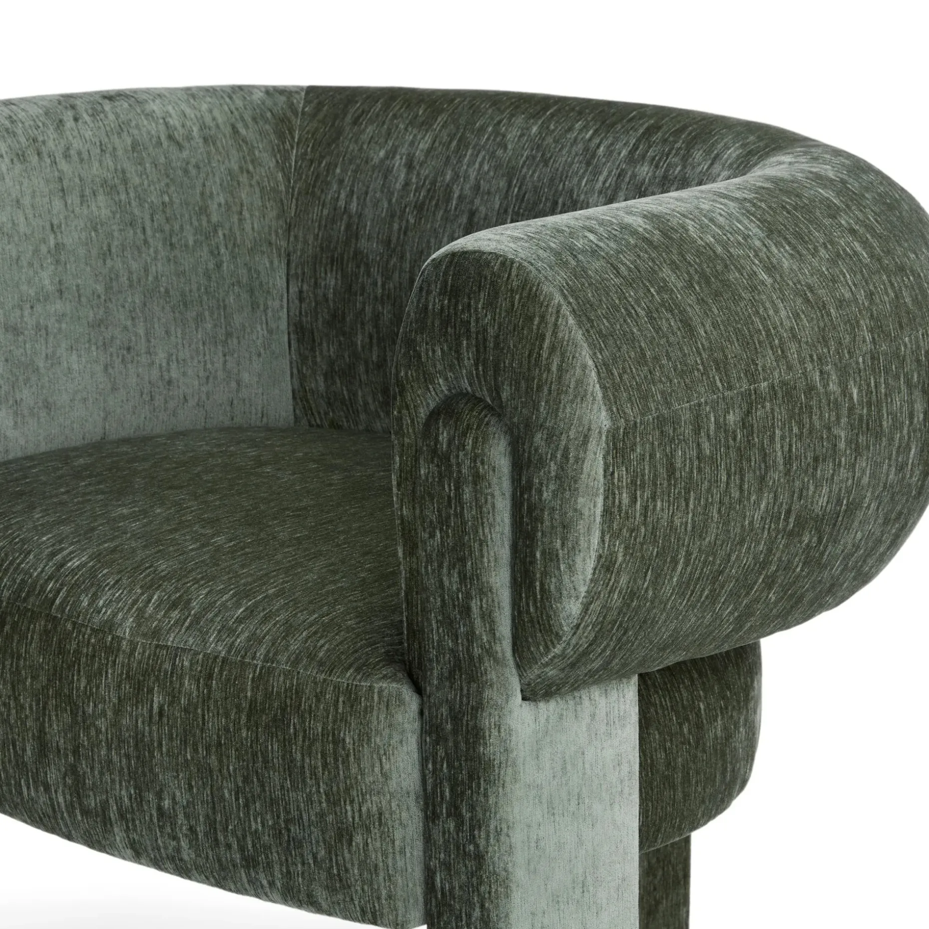Everse 33.5" Velvet Lounge Chair - Melange Green