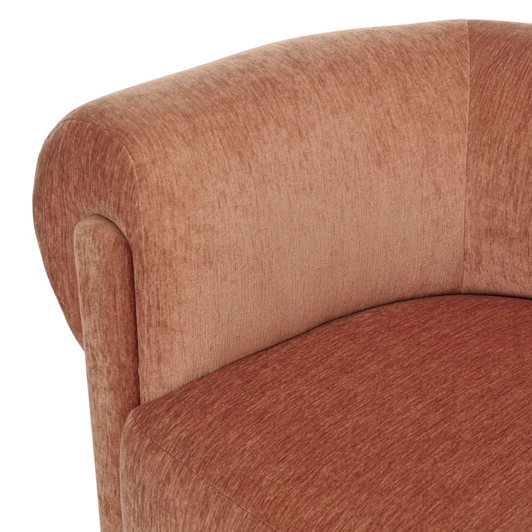 Everse 33.5" Velvet Lounge Chair - Melange Brown