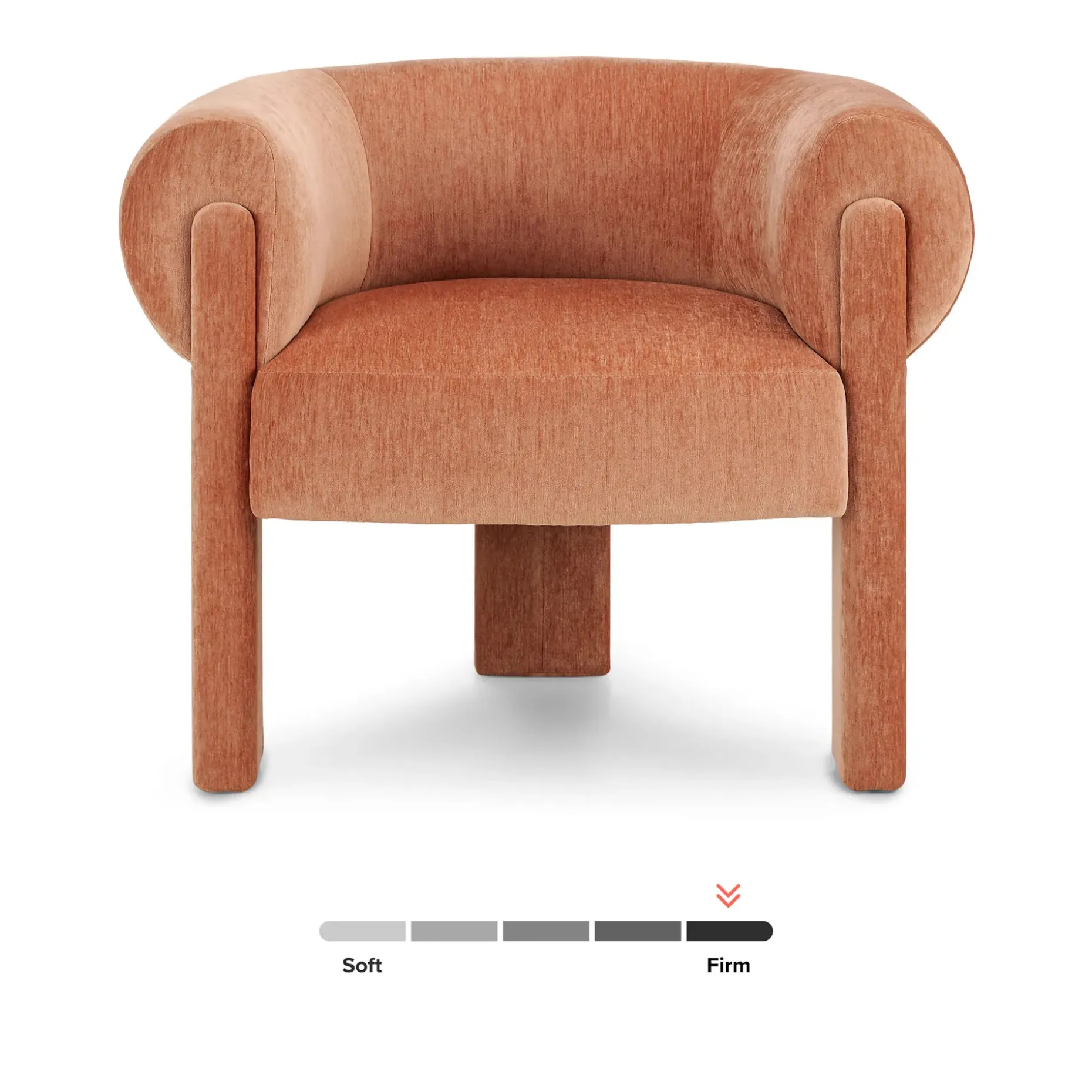 Everse 33.5" Velvet Lounge Chair - Melange Brown