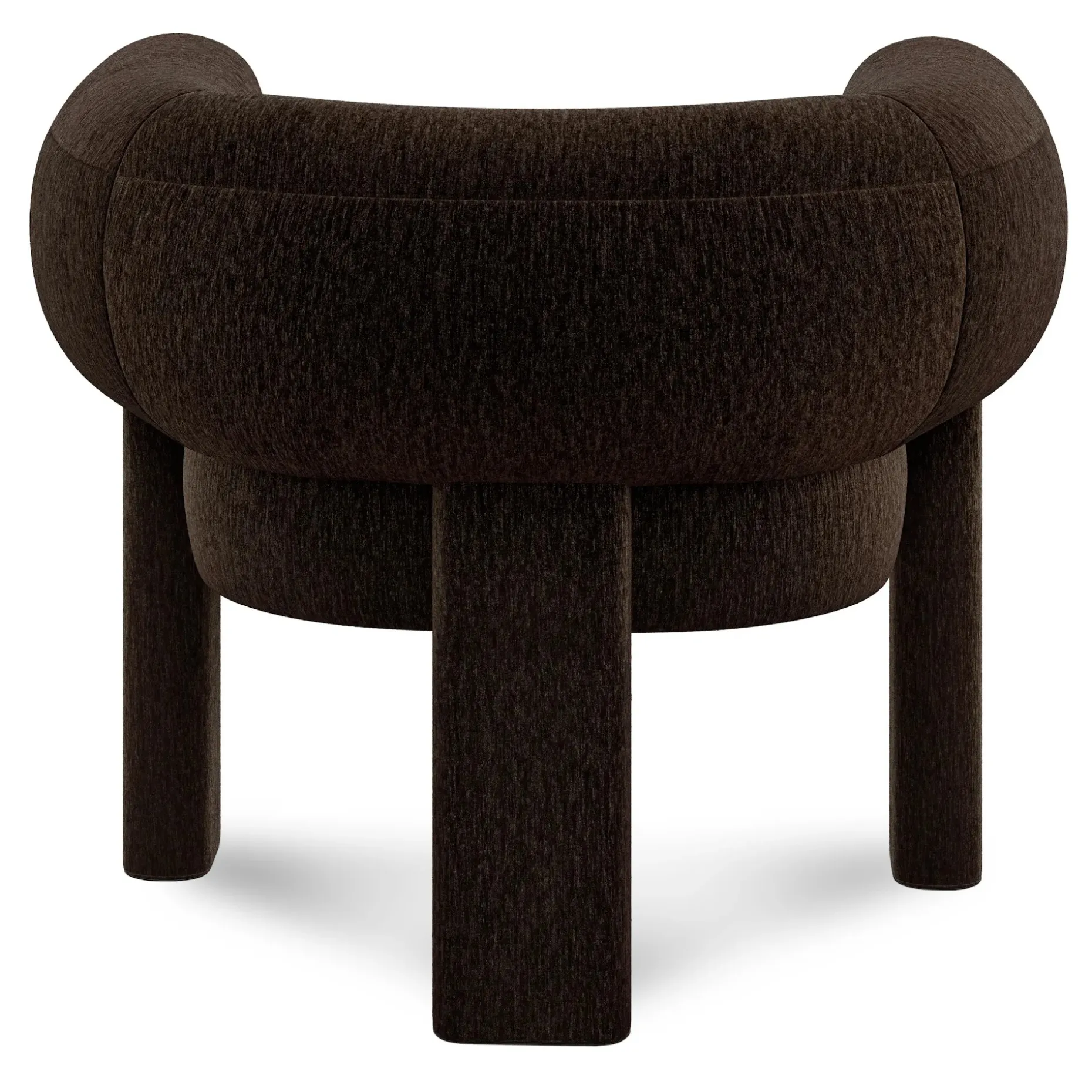 Everse 33.5" Velvet Lounge Chair - Melange Espresso
