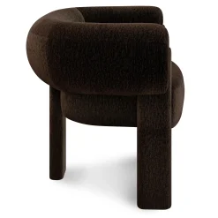 Everse 33.5" Velvet Lounge Chair - Melange Espresso