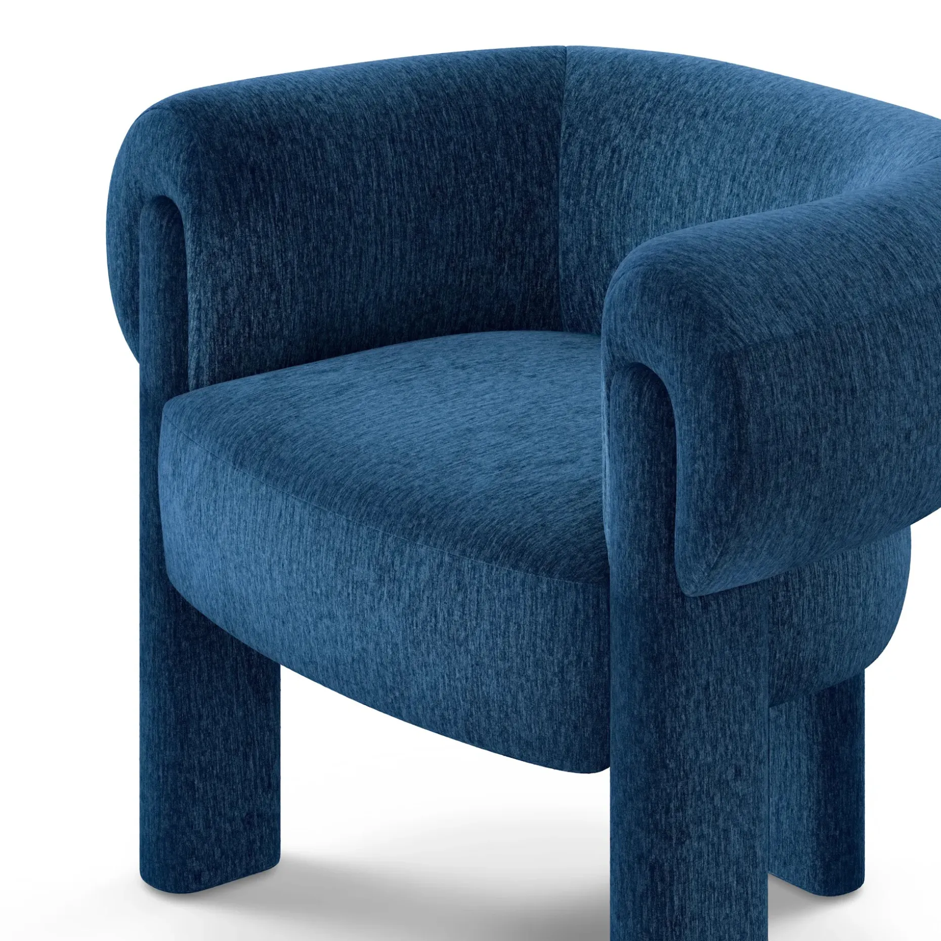 Everse 33.5" Velvet Lounge Chair - Melange Twilight