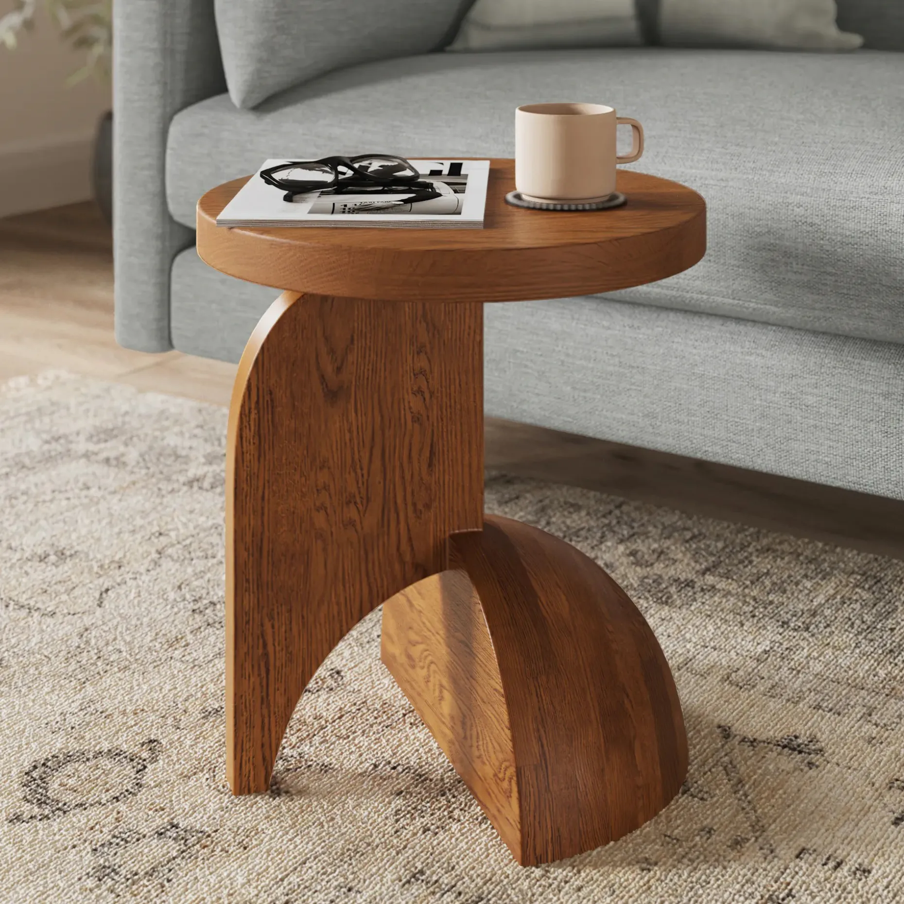 Falco Side Table - Smoked Oak