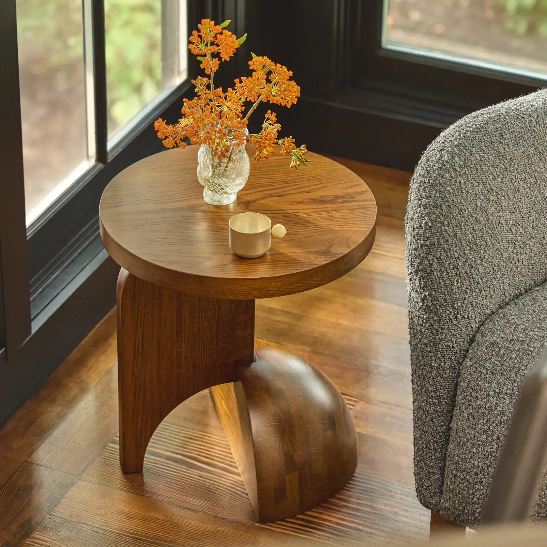 Falco Side Table - Smoked Oak